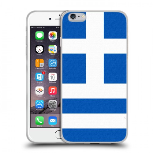 Дизайнерский силиконовый чехол для Iphone 6 Plus/6s Plus Флаг Греции
