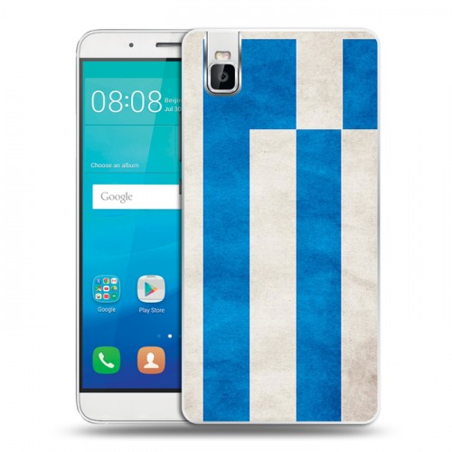 Дизайнерский пластиковый чехол для Huawei ShotX Флаг Греции