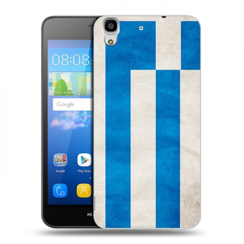 Дизайнерский пластиковый чехол для Huawei Y6 Флаг Греции