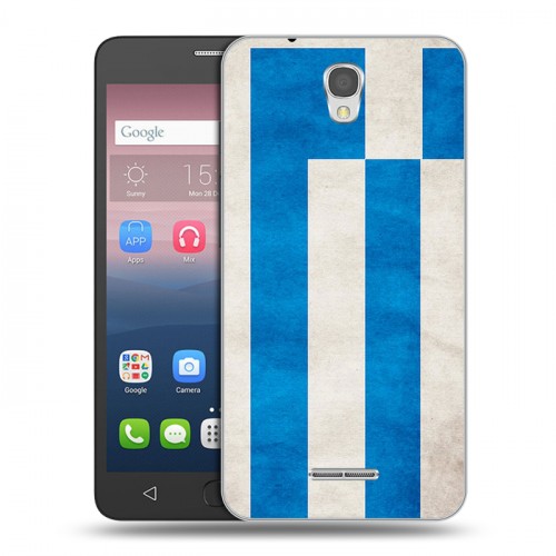 Дизайнерский силиконовый чехол для Alcatel Pop 4 Флаг Греции