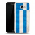 Дизайнерский пластиковый чехол для Samsung Galaxy C5 Флаг Греции