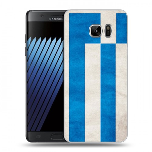 Дизайнерский пластиковый чехол для Samsung Galaxy Note 7 Флаг Греции