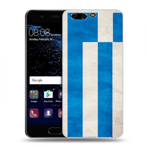 Дизайнерский пластиковый чехол для Huawei P10 Флаг Греции