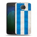 Дизайнерский пластиковый чехол для Motorola Moto G5s Plus Флаг Греции