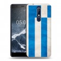 Дизайнерский пластиковый чехол для Nokia 5.1 Флаг Греции