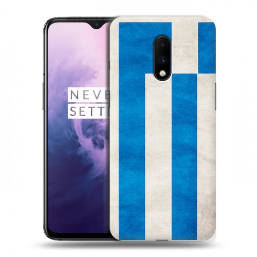 Дизайнерский пластиковый чехол для OnePlus 7 Флаг Греции