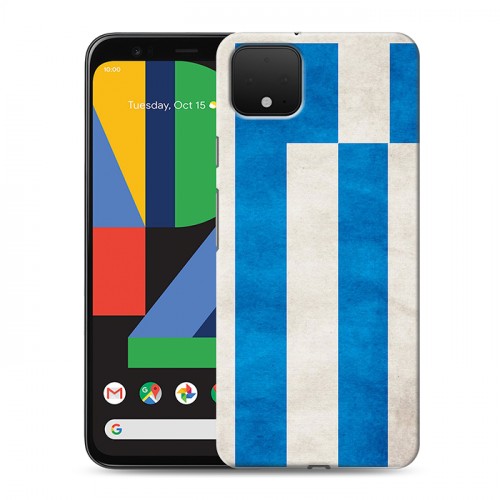 Дизайнерский пластиковый чехол для Google Pixel 4 Флаг Греции