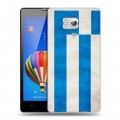 Дизайнерский пластиковый чехол для Huawei Honor 3 Флаг Греции