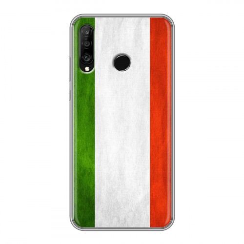 Дизайнерский силиконовый чехол для Huawei P30 Lite Флаг Италии