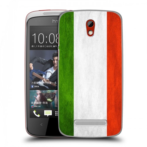 Дизайнерский пластиковый чехол для HTC Desire 500 Флаг Италии