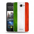 Дизайнерский пластиковый чехол для HTC Desire 516 Флаг Италии