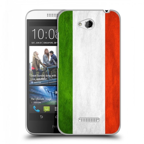 Дизайнерский пластиковый чехол для HTC Desire 616 Флаг Италии