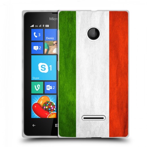 Дизайнерский пластиковый чехол для Microsoft Lumia 435 Флаг Италии