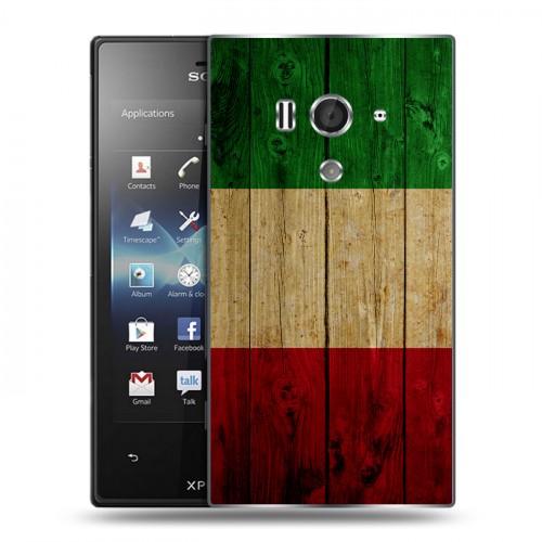 Дизайнерский пластиковый чехол для Sony Xperia acro S Флаг Италии