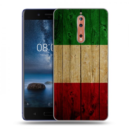 Дизайнерский пластиковый чехол для Nokia 8 Флаг Италии