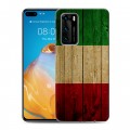 Дизайнерский силиконовый с усиленными углами чехол для Huawei P40 Флаг Италии