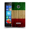 Дизайнерский пластиковый чехол для Microsoft Lumia 435 Флаг Италии
