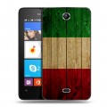 Дизайнерский силиконовый чехол для Microsoft Lumia 430 Dual SIM Флаг Италии