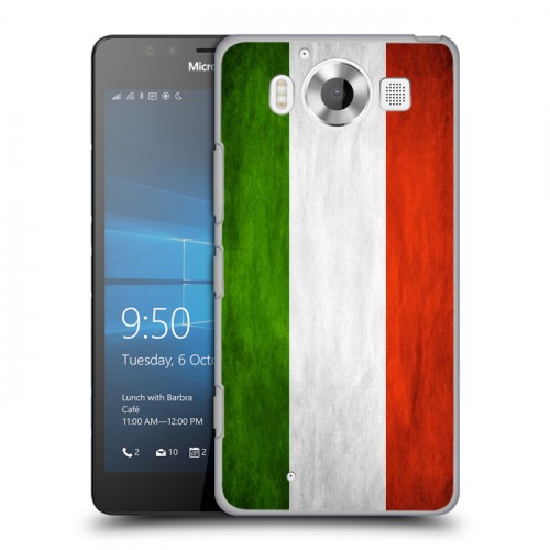 Дизайнерский пластиковый чехол для Microsoft Lumia 950 Флаг Италии