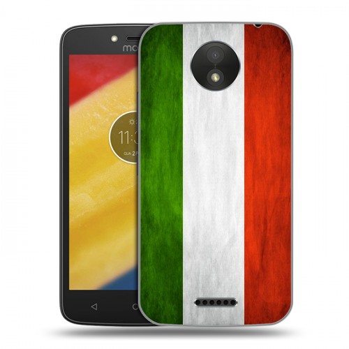 Дизайнерский пластиковый чехол для Motorola Moto C Plus Флаг Италии