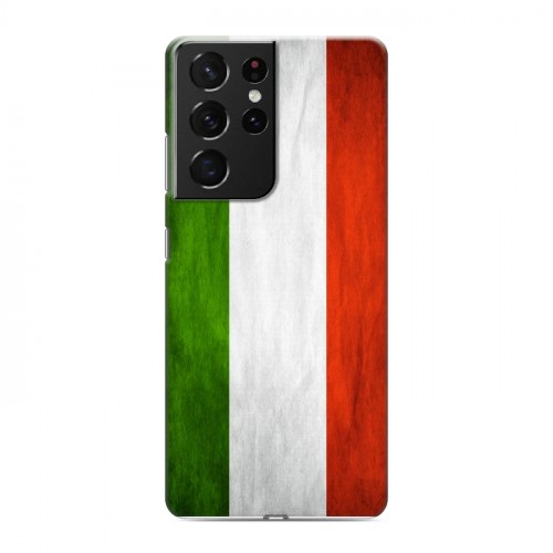 Дизайнерский пластиковый чехол для Samsung Galaxy S21 Ultra Флаг Италии