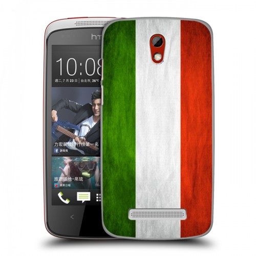 Дизайнерский пластиковый чехол для HTC Desire 500 Флаг Италии