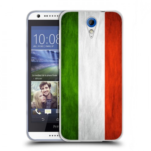 Дизайнерский пластиковый чехол для HTC Desire 620 Флаг Италии