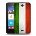 Дизайнерский силиконовый чехол для Microsoft Lumia 430 Dual SIM Флаг Италии