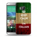 Дизайнерский силиконовый чехол для HTC One ME Флаг Италии