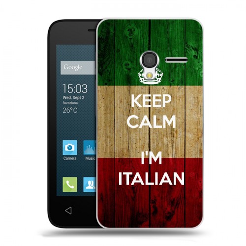 Дизайнерский пластиковый чехол для Alcatel One Touch Pixi 3 (4.5) Флаг Италии