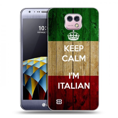 Дизайнерский пластиковый чехол для LG X cam Флаг Италии