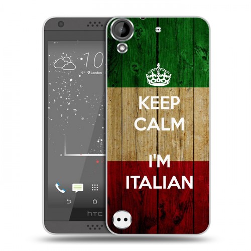 Дизайнерский пластиковый чехол для HTC Desire 530 Флаг Италии