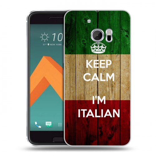 Дизайнерский пластиковый чехол для HTC 10 Флаг Италии