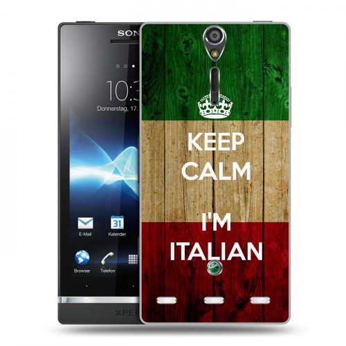 Дизайнерский пластиковый чехол для Sony Xperia S Флаг Италии