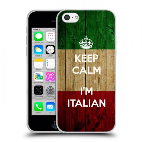 Дизайнерский пластиковый чехол для Iphone 5c Флаг Италии