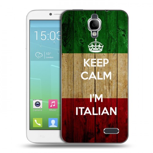Дизайнерский силиконовый чехол для Alcatel One Touch Idol Флаг Италии