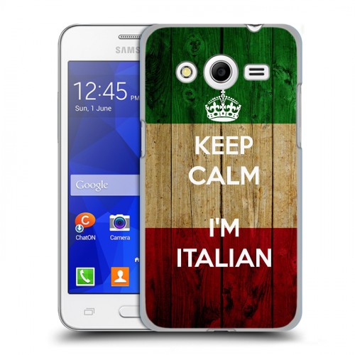 Дизайнерский пластиковый чехол для Samsung Galaxy Core 2 Флаг Италии