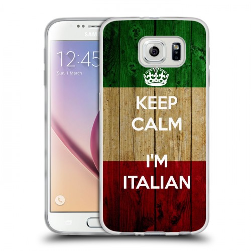 Дизайнерский пластиковый чехол для Samsung Galaxy S6 Флаг Италии