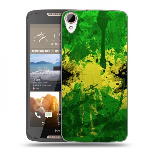 Дизайнерский силиконовый чехол для HTC Desire 828 Флаг Ямайки