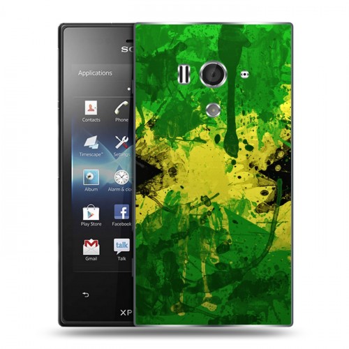 Дизайнерский пластиковый чехол для Sony Xperia acro S Флаг Ямайки