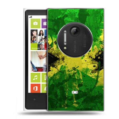 Дизайнерский пластиковый чехол для Nokia Lumia 1020 Флаг Ямайки