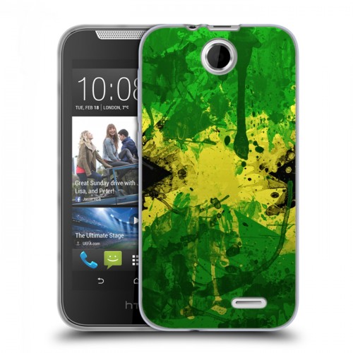 Дизайнерский силиконовый чехол для HTC Desire 310 Флаг Ямайки