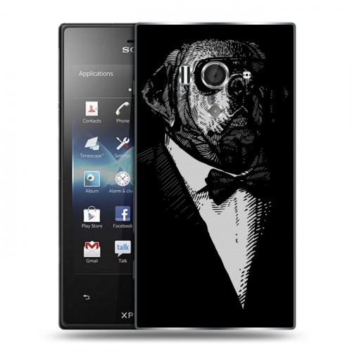 Дизайнерский пластиковый чехол для Sony Xperia acro S Хищные джентльмены