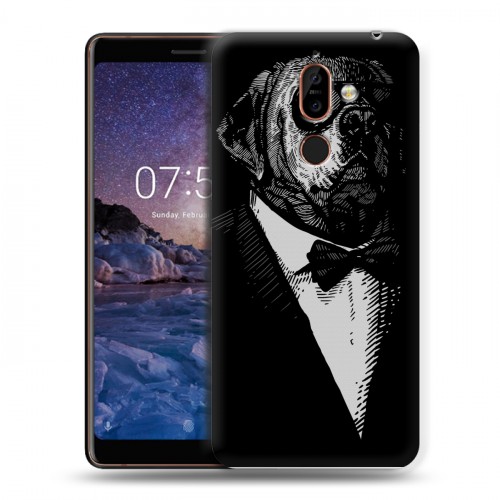 Дизайнерский пластиковый чехол для Nokia 7 Plus Хищные джентльмены