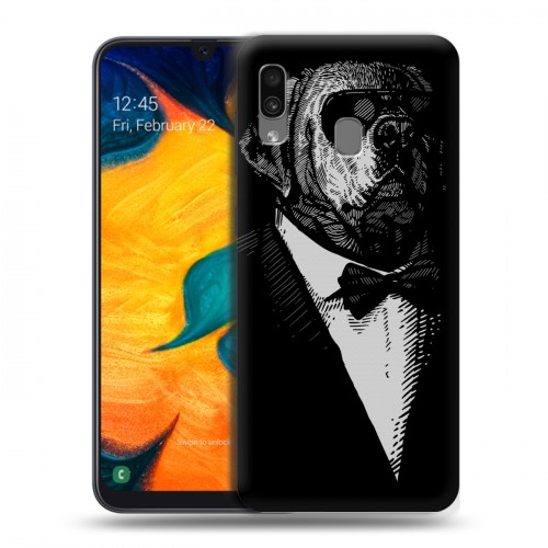 Дизайнерский силиконовый чехол для Samsung Galaxy A30 Хищные джентльмены