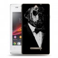 Дизайнерский пластиковый чехол для Sony Xperia E Хищные джентльмены