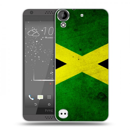 Дизайнерский пластиковый чехол для HTC Desire 530 Флаг Ямайки