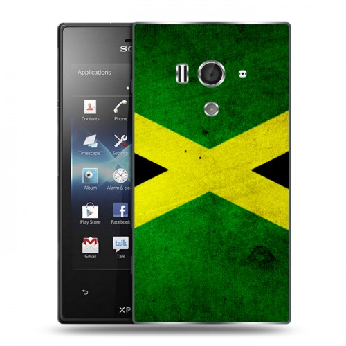 Дизайнерский пластиковый чехол для Sony Xperia acro S Флаг Ямайки