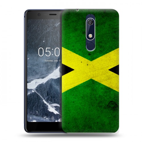 Дизайнерский пластиковый чехол для Nokia 5.1 Флаг Ямайки