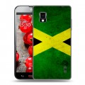 Дизайнерский пластиковый чехол для LG Optimus G Флаг Ямайки